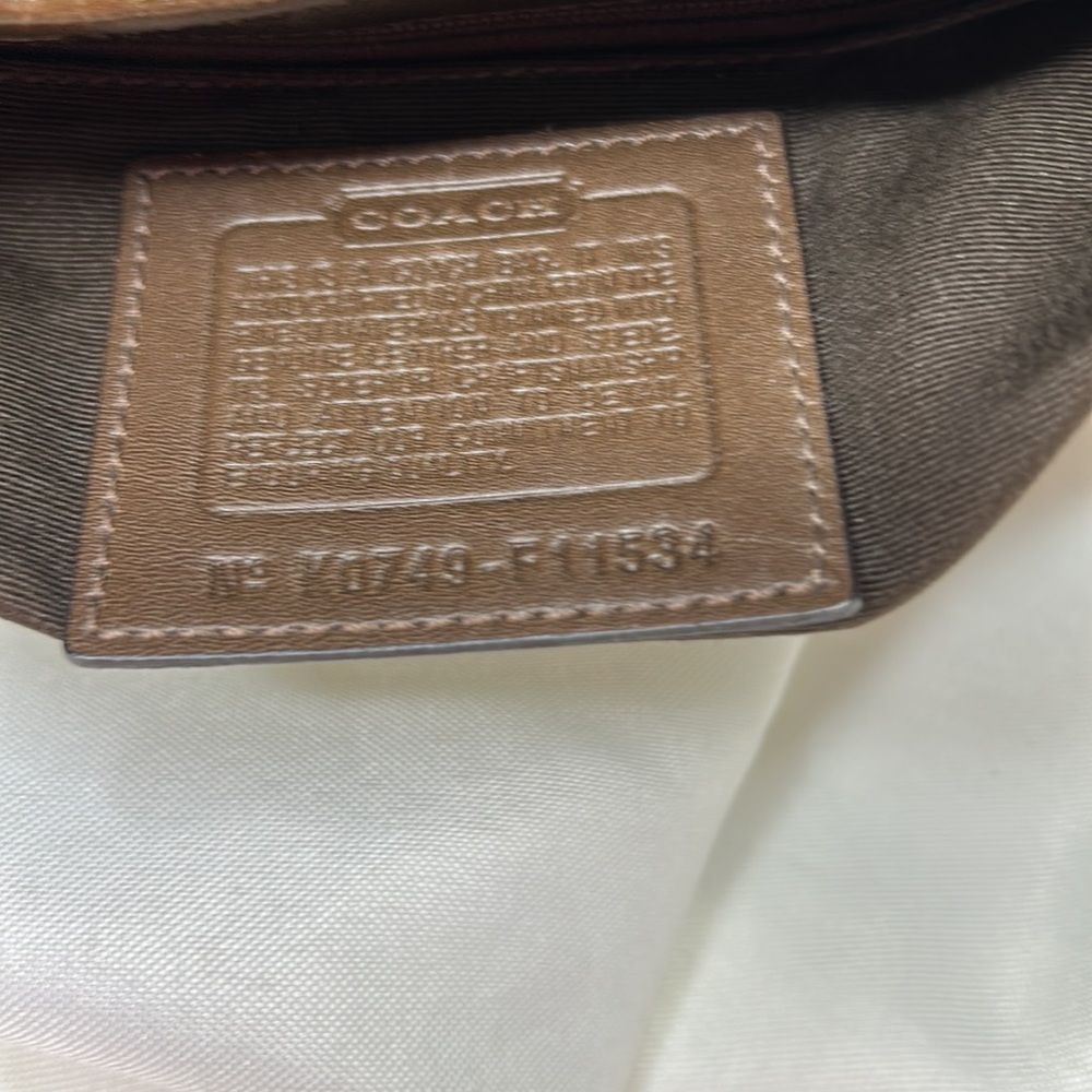 Signature Coach Bag With Suede And Rivet Detail - image 5